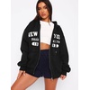 image:imageATHMILE Oversized Hoodies for Women Fall Sweatshirts Zip Up Hoodie Casual Jackets Y2k Fashion Outfits Winter Clothes 2026Nblack