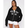 image:imageATHMILE Oversized Hoodies for Women Fall Sweatshirts Zip Up Hoodie Casual Jackets Y2k Fashion Outfits Winter Clothes 2026Nblack