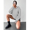 image:imageATHMILE Oversized Hoodies for Women Fashion V Neck Pullover Sweatshirts with Thumb Hole Y2k Clothes Fall Outfits 2026Light Gray