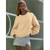 image:imageATHMILE Oversized Sweatshirt for Women Crewneck Fleece Long Sleeve Pullover Hoodies Tops Fall Fashion Outfits ClothesApricot