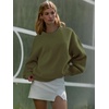 image:imageATHMILE Oversized Sweatshirt for Women Crewneck Fleece Long Sleeve Pullover Hoodies Tops Fall Fashion Outfits ClothesArmygreen