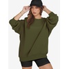 image:imageATHMILE Oversized Sweatshirt for Women Crewneck Fleece Long Sleeve Pullover Hoodies Tops Fall Fashion Outfits ClothesArmygreen