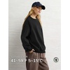 image:imageATHMILE Oversized Sweatshirt for Women Crewneck Fleece Long Sleeve Pullover Hoodies Tops Fall Fashion Outfits ClothesBlack