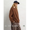 image:imageATHMILE Oversized Sweatshirt for Women Crewneck Fleece Long Sleeve Pullover Hoodies Tops Fall Fashion Outfits ClothesBrown
