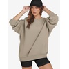 image:imageATHMILE Oversized Sweatshirt for Women Crewneck Fleece Long Sleeve Pullover Hoodies Tops Fall Fashion Outfits ClothesCoffeegrey
