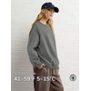 image:imageATHMILE Oversized Sweatshirt for Women Crewneck Fleece Long Sleeve Pullover Hoodies Tops Fall Fashion Outfits ClothesDark Grey