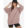 image:imageATHMILE Oversized Sweatshirt for Women Crewneck Fleece Long Sleeve Pullover Hoodies Tops Fall Fashion Outfits ClothesDeep Pink