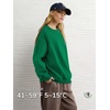 image:imageATHMILE Oversized Sweatshirt for Women Crewneck Fleece Long Sleeve Pullover Hoodies Tops Fall Fashion Outfits ClothesGrass Green