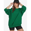 image:imageATHMILE Oversized Sweatshirt for Women Crewneck Fleece Long Sleeve Pullover Hoodies Tops Fall Fashion Outfits ClothesGrass Green