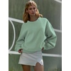 image:imageATHMILE Oversized Sweatshirt for Women Crewneck Fleece Long Sleeve Pullover Hoodies Tops Fall Fashion Outfits ClothesGreen02