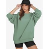 image:imageATHMILE Oversized Sweatshirt for Women Crewneck Fleece Long Sleeve Pullover Hoodies Tops Fall Fashion Outfits ClothesGreen02