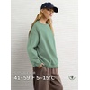 image:imageATHMILE Oversized Sweatshirt for Women Crewneck Fleece Long Sleeve Pullover Hoodies Tops Fall Fashion Outfits ClothesGreen02