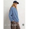 image:imageATHMILE Oversized Sweatshirt for Women Crewneck Fleece Long Sleeve Pullover Hoodies Tops Fall Fashion Outfits ClothesGreyblue