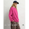 image:imageATHMILE Oversized Sweatshirt for Women Crewneck Fleece Long Sleeve Pullover Hoodies Tops Fall Fashion Outfits ClothesHot Pink