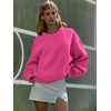 image:imageATHMILE Oversized Sweatshirt for Women Crewneck Fleece Long Sleeve Pullover Hoodies Tops Fall Fashion Outfits ClothesHot Pink