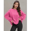 image:imageATHMILE Oversized Sweatshirt for Women Crewneck Fleece Long Sleeve Pullover Hoodies Tops Fall Fashion Outfits ClothesHot Pink