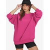 image:imageATHMILE Oversized Sweatshirt for Women Crewneck Fleece Long Sleeve Pullover Hoodies Tops Fall Fashion Outfits ClothesHot Pink