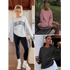 image:imageATHMILE Oversized Sweatshirt for Women Crewneck Fleece Long Sleeve Pullover Hoodies Tops Fall Fashion Outfits ClothesLablack