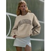 image:imageATHMILE Oversized Sweatshirt for Women Crewneck Fleece Long Sleeve Pullover Hoodies Tops Fall Fashion Outfits ClothesLacoffeegrey