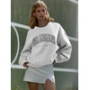 image:imageATHMILE Oversized Sweatshirt for Women Crewneck Fleece Long Sleeve Pullover Hoodies Tops Fall Fashion Outfits ClothesLagrey