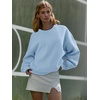 image:imageATHMILE Oversized Sweatshirt for Women Crewneck Fleece Long Sleeve Pullover Hoodies Tops Fall Fashion Outfits ClothesLightblue