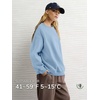 image:imageATHMILE Oversized Sweatshirt for Women Crewneck Fleece Long Sleeve Pullover Hoodies Tops Fall Fashion Outfits ClothesLightblue