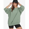 image:imageATHMILE Oversized Sweatshirt for Women Crewneck Fleece Long Sleeve Pullover Hoodies Tops Fall Fashion Outfits ClothesLightgreen