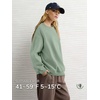 image:imageATHMILE Oversized Sweatshirt for Women Crewneck Fleece Long Sleeve Pullover Hoodies Tops Fall Fashion Outfits ClothesLightgreen