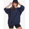 image:imageATHMILE Oversized Sweatshirt for Women Crewneck Fleece Long Sleeve Pullover Hoodies Tops Fall Fashion Outfits ClothesNavy Blue