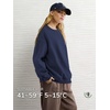 image:imageATHMILE Oversized Sweatshirt for Women Crewneck Fleece Long Sleeve Pullover Hoodies Tops Fall Fashion Outfits ClothesNavy Blue