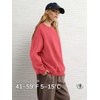 image:imageATHMILE Oversized Sweatshirt for Women Crewneck Fleece Long Sleeve Pullover Hoodies Tops Fall Fashion Outfits ClothesPeachy