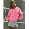 image:imageATHMILE Oversized Sweatshirt for Women Crewneck Fleece Long Sleeve Pullover Hoodies Tops Fall Fashion Outfits ClothesPink