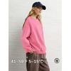 image:imageATHMILE Oversized Sweatshirt for Women Crewneck Fleece Long Sleeve Pullover Hoodies Tops Fall Fashion Outfits ClothesPink