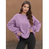 image:imageATHMILE Oversized Sweatshirt for Women Crewneck Fleece Long Sleeve Pullover Hoodies Tops Fall Fashion Outfits ClothesPurple