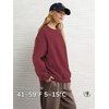 image:imageATHMILE Oversized Sweatshirt for Women Crewneck Fleece Long Sleeve Pullover Hoodies Tops Fall Fashion Outfits ClothesWine Red
