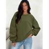 image:imageATHMILE Oversized Sweatshirt for Women Crewneck Fleece Long Sleeve Pullover Hoodies Tops Fall Fashion Outfits ClothesZarmygreenside Pockets