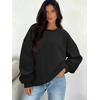 image:imageATHMILE Oversized Sweatshirt for Women Crewneck Fleece Long Sleeve Pullover Hoodies Tops Fall Fashion Outfits ClothesZblackside Pockets