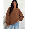 image:imageATHMILE Oversized Sweatshirt for Women Crewneck Fleece Long Sleeve Pullover Hoodies Tops Fall Fashion Outfits ClothesZbrownside Pockets
