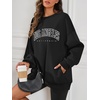 image:imageATHMILE Oversized Sweatshirt for Women Crewneck Fleece Long Sleeve Pullover Hoodies Tops Fall Fashion Outfits ClothesZlablackside Pockets