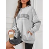 image:imageATHMILE Oversized Sweatshirt for Women Crewneck Fleece Long Sleeve Pullover Hoodies Tops Fall Fashion Outfits ClothesZlagreyside Pockets
