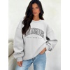 image:imageATHMILE Oversized Sweatshirt for Women Crewneck Fleece Long Sleeve Pullover Hoodies Tops Fall Fashion Outfits ClothesZlagreyside Pockets
