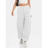 image:imageATHMILE Sweatpants Women Wide Leg Baggy Lounge Sweat Pants  Cotton Straight Leg High Waisted Casual Fashion Fall Workout Gym JoggersBwhite