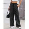 image:imageATHMILE Sweatpants Women Wide Leg High Waisted Baggy Lounge Casual Cotton Pants Fashion Y2K Gym Clothes for Fall WinterBlack
