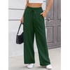 image:imageATHMILE Sweatpants Women Wide Leg High Waisted Baggy Lounge Casual Cotton Pants Fashion Y2K Gym Clothes for Fall WinterDark Green