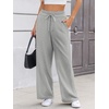 image:imageATHMILE Sweatpants Women Wide Leg High Waisted Baggy Lounge Casual Cotton Pants Fashion Y2K Gym Clothes for Fall WinterGrey