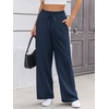 image:imageATHMILE Sweatpants Women Wide Leg High Waisted Baggy Lounge Casual Cotton Pants Fashion Y2K Gym Clothes for Fall WinterNavy Blue