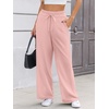 image:imageATHMILE Sweatpants Women Wide Leg High Waisted Baggy Lounge Casual Cotton Pants Fashion Y2K Gym Clothes for Fall WinterPink