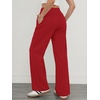 image:imageATHMILE Sweatpants Women Wide Leg High Waisted Baggy Lounge Casual Cotton Pants Fashion Y2K Gym Clothes for Fall WinterRed