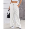 image:imageATHMILE Sweatpants Women Wide Leg High Waisted Baggy Lounge Casual Cotton Pants Fashion Y2K Gym Clothes for Fall WinterWhite