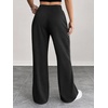 image:imageATHMILE Wide Leg Sweatpants Women High Waisted Baggy Lounge Pants Casual Comfy Joggers Fall Fashion Trendy Gym ClothesBlack